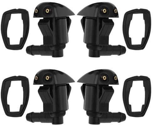 YINETTECH 2 paia di ugelli per lavavetri anteriori, adatti per tubi da 5 mm, per la maggior parte dei modelli, ugelli per tergicristalli per parabrezza auto, ugelli di ricambio a getto spray