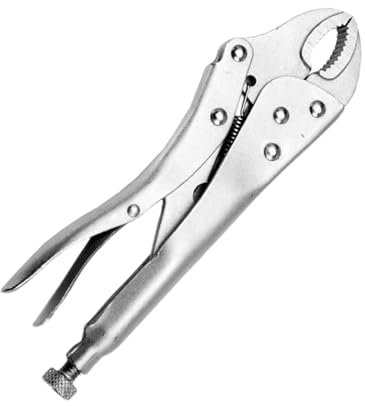 5-Zoll-Zange, selbstsichernde Zange mit gebogenen Backen,5-Zoll-C-Typ-Rundmaul-Kraftschlüssel | Fester Kraftschlüssel mit kreisförmigem Mund, starke Klemmung, vielseitig einsetzbar für verschiedene Ma