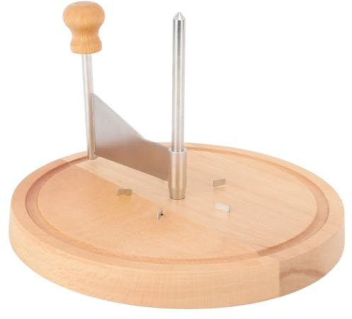 Rizador de Queso, Ergonómico Profesional Cortador de Queso Giratorio, Crea Delicadas Flores de Queso, Virutas de Chocolate, Haya y acero.