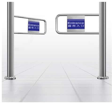 Puerta basculante automática unidireccional para puertas dobles, dispositivo de entrada y salida de acero inoxidable, solo para acceso a tienda/biblioteca (ancho 100 cm)