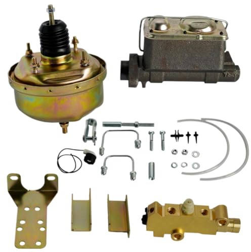 Power Brake Booster Master Cylinder Disc Drum 7 Inch Compatible With Falcon Mustang 1960 1966