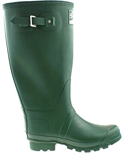 Woodland counTRY Wide Fit unisex spänne Wellington stövlar grön