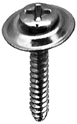 Clipsandfasteners #6 X 1 Phillips Oval Head Countersunk Washer Chrome Screws 100 Pack
