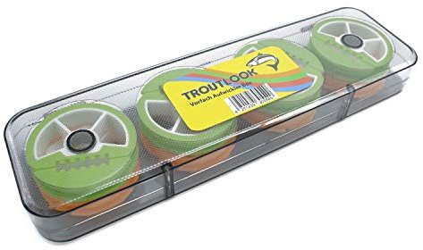 Troutlook Vorfach-Aufwickler-Box mit Magnetverschluss & Silikon Spulen, Rig Case