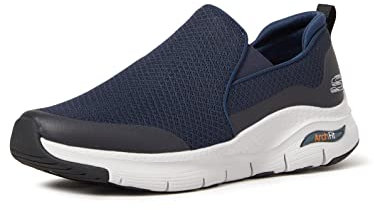 Skechers Herren Arch Fit Banlin Sneaker, Navy Mesh/Synthetic/Trim, 45.5 EU