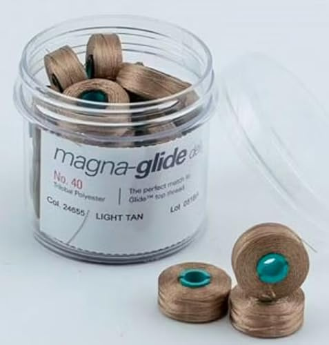 Light Tan Prewound Bobbin Magna-Glide Quilt M