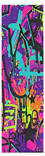 Mnsruu Motif Cool Doodle Populaire Grips Skateboard Bande Antidérapant Planche à Roulettes Grip Papier de Verre Sports Plein air Scooter (84 x 23 cm)
