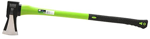 BASS POLSKA Ascia da spacco Ascia Fibra di vetro Impermeabile Impugnatura ergonomica Giardino Forestale Legno Lavori edili Lavori agricoli Produzione robusta 3500 g