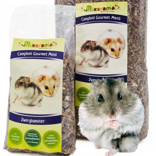 Mixerama Zwerghamster Campbell Gourmet Menü - artgerechtes Zwerghamsterfutter Dsungaren & Hybriden