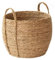 Cesta tejida, macetas tejidas de hierba marina, cesta tejida, cesta de maceta de hierba marina de 10.2 x 11.8 pulgadas, maceta redonda de ratán con asa, cesta de mimbre para almacenamiento de