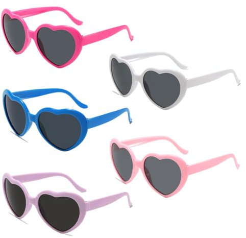 WBZOWRB 5 Stück Puppenbrille, Puppenzubehör Sonnenbrille, Für Puppen Und Kuscheltiere Aller Größen,Puppen Zubehör,Baby Sonnenbrille Für Puppenwindeln 43 Cm (5Farbe)