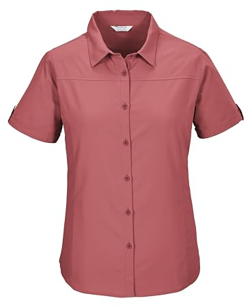 killtec dam funktionell blus kortärmad/blus KOS 1 WMN WVN SHRT, Pearl Rose, 38, 42840-000