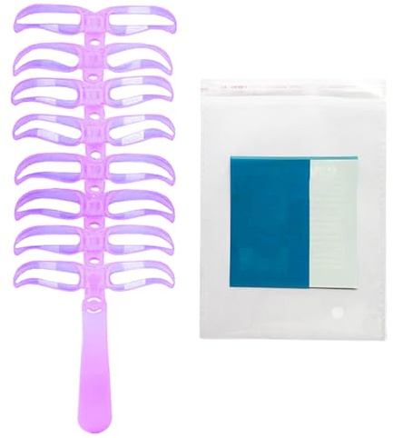 Kit de Pochoirs à Sourcils - Set de Formes Réutilisables pour Sourcils 8 Modèles | Gabarits Lavables Portables pour Femmes Maquillage de Scène Voyage Fête