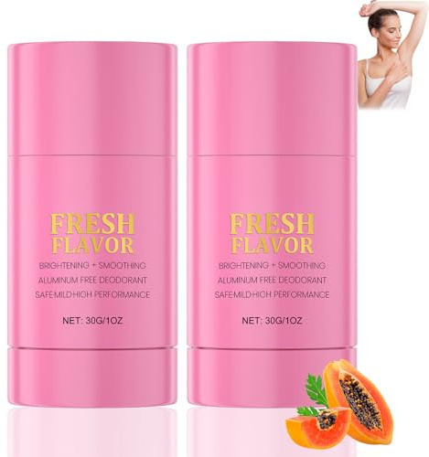 2Pcs Deodorant for Women Brightening, Underarm Brightening & Care Stick for Brighter Smooth Underarms, Long Lasting Freshness & Odour Control, Aluminum Free, 30g