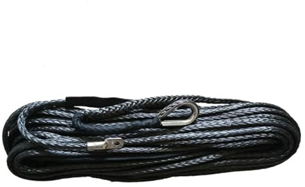 Cavo sintetico for verricello grigio da 10 mm x 30 m, fune di traino for impieghi gravosi, for fuoristrada ATV UTV Forte capacità