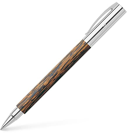 Faber-Castell 148120 – Rollerroller AMBITION Cocos, metallspets: 0,7 mm, inklusive presentförpackning