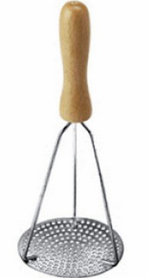 Pilon presse purée inox manche en bois