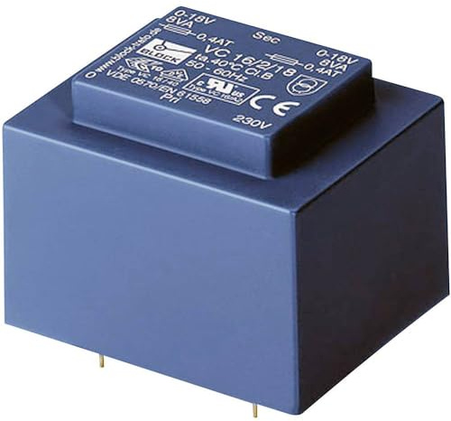 Block VC 5,0/2/9 Transformator für Leiterplatten 1x 230V 2x9V/AC 5VA 277mA
