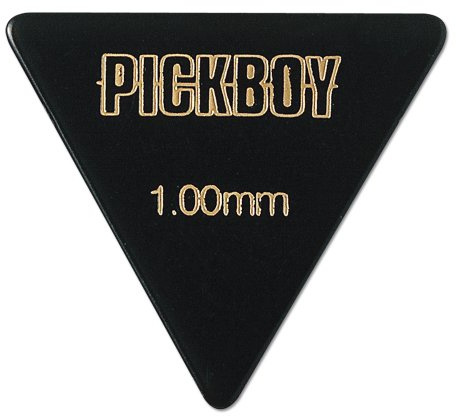 Pickboy Bass Pick, Triangle, black, Cellulose, 1.00mm, 10 picks