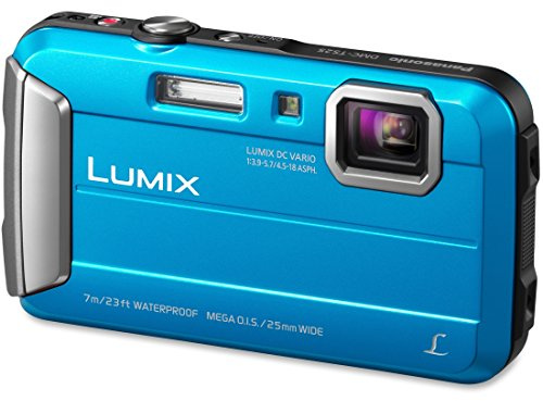 Panasonic Lumix DMC-FT25 Tough Digital Camera 16.1 MP with 8x Intelligent Zoom 2.7-Inch LCD Blue (Renewed)