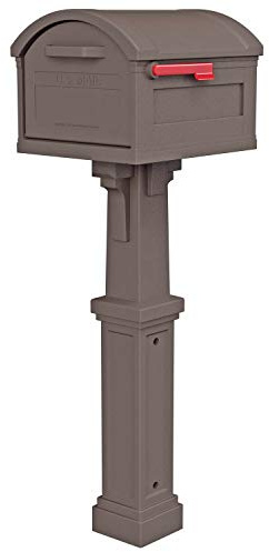 Gibraltar Mailboxes GHC40M01 Grand Haven Decorative Package Mailbox, Mocha