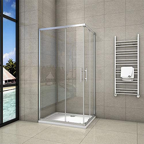 1200x700x1850mm Sliding Doors Corner Entry Shower Enclosure Glass Screen Cubicles