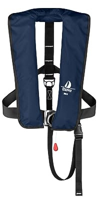 12skipper giubbotto di salvataggio automatico ISO 300N con imbragatura, giubbotto salvagente, blu navy