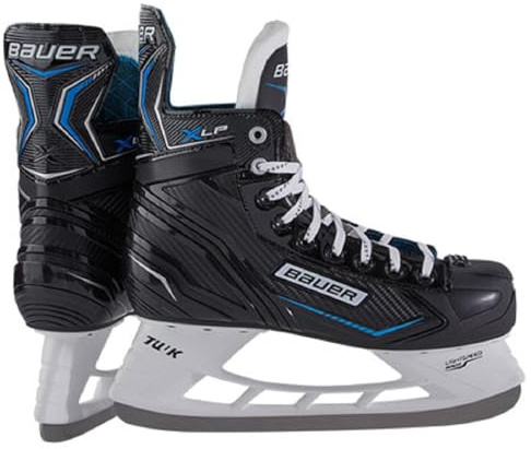 BAUER S21 X-Lp Skate - SR Scarpa da Hockey su Ghiaccio Schwarz/Weiss/Blau/Silber 12