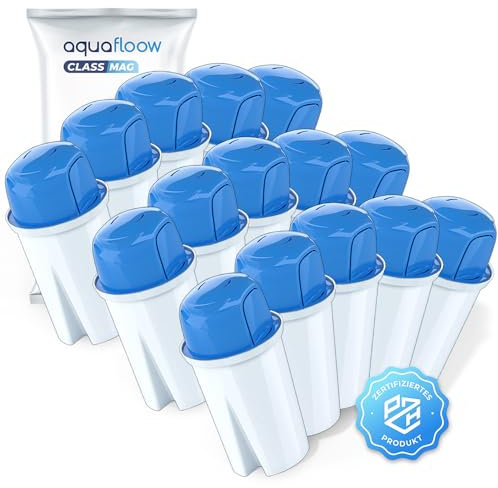 Aquafloow Magnesium Vattenfilterpatroner för Kannan, Kompatibel med Aquaphor B100-15, Dafi Classic, Brita Classic, Laica | Vattenfilterpatroner Renar Vattnet och Berikar det med Magnesium – 15 Stycken