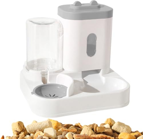 Mangeoire Automatique pour Animaux De Compagnie, Distributeur Eau Chat Automatique, Mangeoires pour Chats Et Chiens, Distributeur d'eau De Récipient De Nourriture De Capacité, Mangeoire