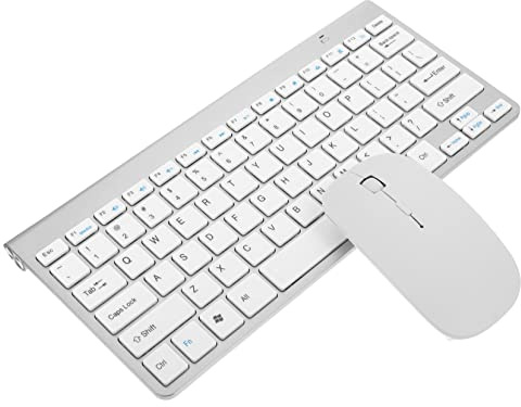 BELLIFFY Ensemble Clavier Souris sans Fil Plug and Play Clavier Multimédia Souris Pc