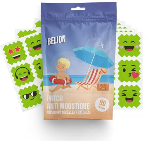 Patch anti moustique enfant | Sachet de 90 autocollants contre les moustiques | Idéal pour les activités en plein air | Pratique et ludique