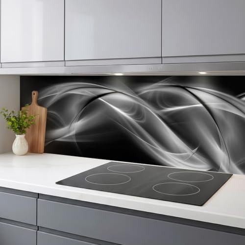 Rodnik Küchenrückwand – monolithische ABS-Platte mit Direktdruck, formstabil und langlebig. Große Motivauswahl (Weißer Rauch, 60x400 cm)