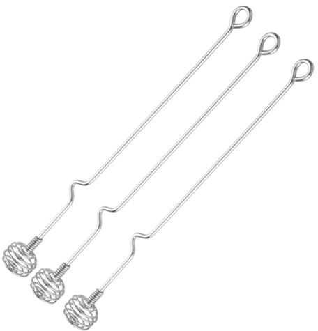 IMIKEYA 3 Pezzi di Bastoncini per Bevande in Acciaio Inox, cucchiai miscelatori di Resistenti e Facili da Pulire agitatori per tè Cocktail e Caldo con Manico