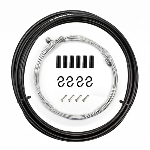 QLK Cable de Frein Vélo, Kit de Gaines de Cables de Freins de Vélo, Universel Câble de Frein pour Vélo, Kit de Remplacement de Câble de Frein et Boîtier, Kit de Boîtier de Câble de Frein de Vélo