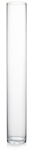 WGVI Quality Thick Weighted Tall Clear Cylinder Glass Vases, 4 W x 28 H, Flower Arrangement Floating Candle Holders Wedding Centerpieces Event Floral Container Floor Display Home Décor, 1 Piece