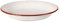 Ibili Plato Hondo Bordeaux 28 CM, Stainless Steel, Blanco/Rojo, 28 x 28 x 5 cm