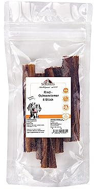 Tackenberg - Ochsenziemer getrocknet für Hunde - 5 STK. - Premiumqualität von Tackenberg