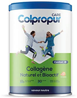 COLPROPUR Care – Collagène Hydrolysé COLPROPUR D® Type 1 et 2 + Vitamine C – Articulations, Os & Cartilages - Complément Alimentaire 300g – Saveur Neutre - 30 doses 10g par jour - Fabriqué en EUROPE