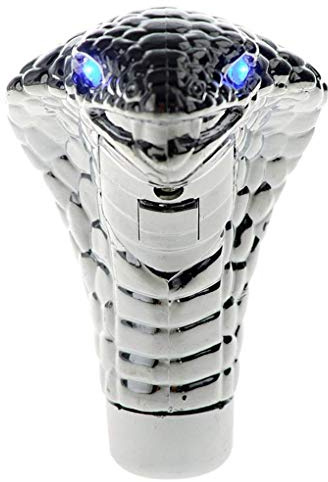 Car LED Cobra Head Manual/Automatic Gear Stick Shift Knob Activated LED Light Handle Shifter Lever Novelty Tool Universal (Blue)