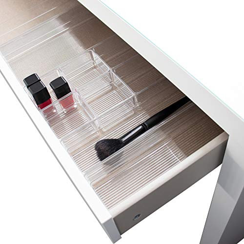 Hausfelder Drawer Makeup Organiser for Cosmetics and Make-Up Suitable for Malm Chest of Drawers Organiser System Dressing Table Storage Boxes (10 Pieces, for a Half Drawer)