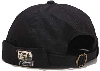 Sombreros de hombre Docker, sombreros de marinero, gorro enrollado, estilo retro, con visera ajustable - - talla única