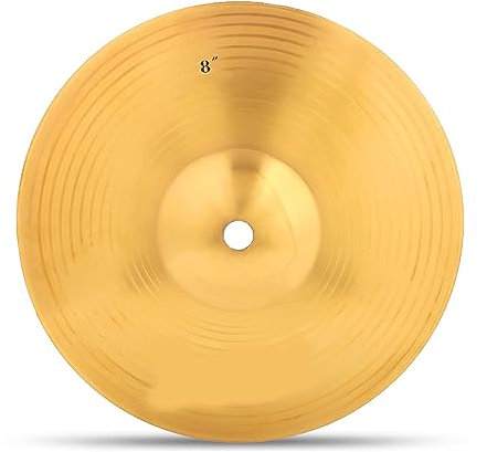 Latón Tambor Platillo, 8 Pulgadas Splash Cymbal Platillo Splash de Tambor Crash de Rock Práctica Cymbal Accesorio de Instrumento Musical para Juego de Instrumentos Musicales de Percusión de Tambor