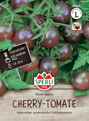 83303 Sperli Premium tomatfrön Black Cherry | Körsbärstomat | Svarta tomater | Körsbärstomater | Svarta tomater frön