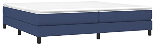 vidaXL Boxspring-sängram blå 200x200 cm tyg, dubbelsäng, säng, säng ram, dubbelsängar, sängar, säng ramar, resårmadrass, resårmadrasser, pocketersårmadrass