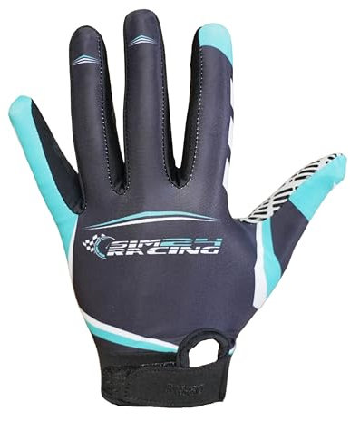 81880 SimRacing Driving Simulator Gloves, Sim Racing Gloves, Touch Screen Gloves for Steering Wheel, Sim Racing Gloves Great Grip, Lightweight and Breathable for Sim Racers, with Silicone Inserts