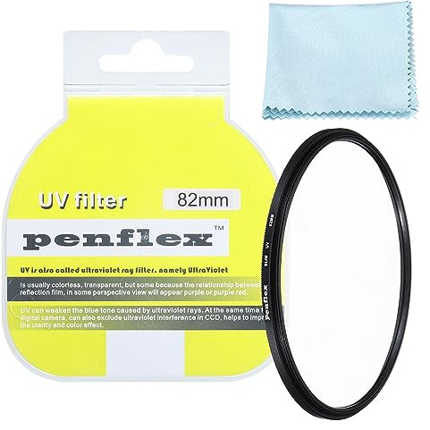 PATIKIL 82 mm UV-filter, 1 st UV-skyddsfilter SLIM UV-kameralinsfilter aluminium optisk kameratillbehör kristallklara bilder för 82 mm kameralinsfilter fotografi bild