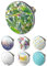 arteneur® - Pop Up Waschbeckenstöpsel mit Motiv Dschungel Blätter | Abflusssieb | Doppel Dichtung | Universal Abflussstöpsel 34mm – 41mm | Pop Up Ventil Waschbecken Stöpsel