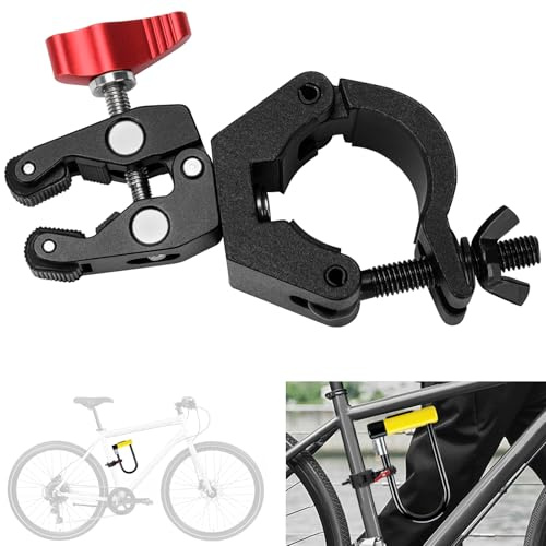 U-Lock Holder/Clamp for Kryptonite, Heavy Duty All-Metal U Lock Bike Mount, Securely Holds U-Locks, No Noise, Suitable for Round Tube Bike Frame