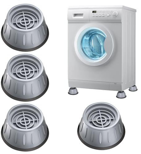 4 Stück Anti-Vibrations-Füße und 1 Haarfänger für Waschmaschinen, Waschmaschine Füße Pad, Universal Waschmaschine Fußpolster Antirutschmatte, Schwingungsdämpfer Waschmaschine Fußpolster